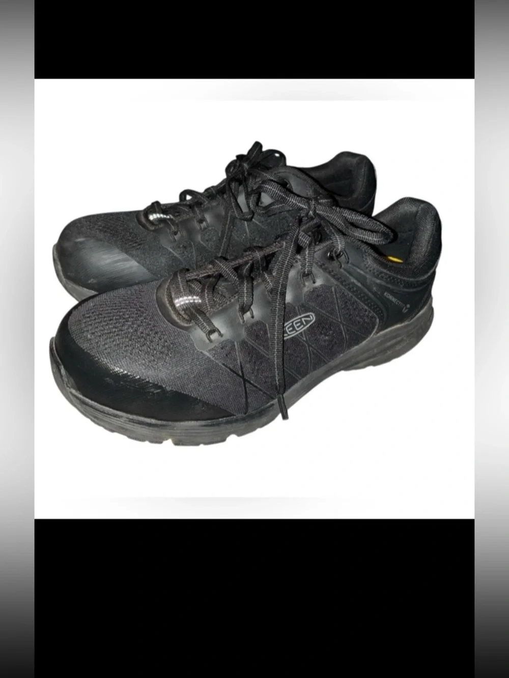 Keen Utility vista Work Shoes Black  Mesh Lace up Alloy Toe Size 9.5M